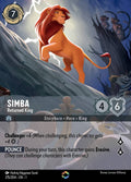 Simba - Returned King 215/204 The First Chapter Disney Lorcana Premium Foil