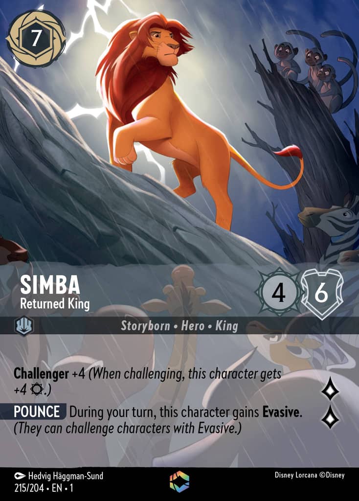 Simba - Returned King 215/204 The First Chapter Disney Lorcana Premium Foil
