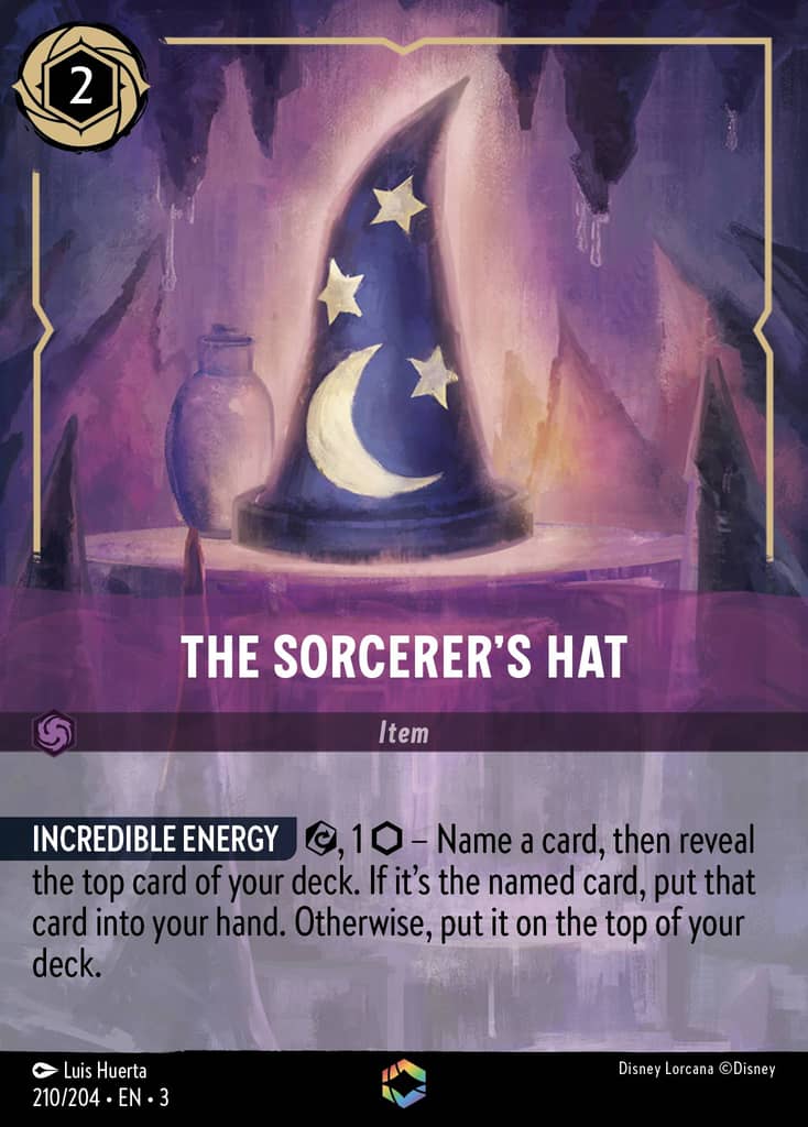 The Sorcerer's Hat 210/204 Into the Inklands Disney Lorcana Premium Foil
