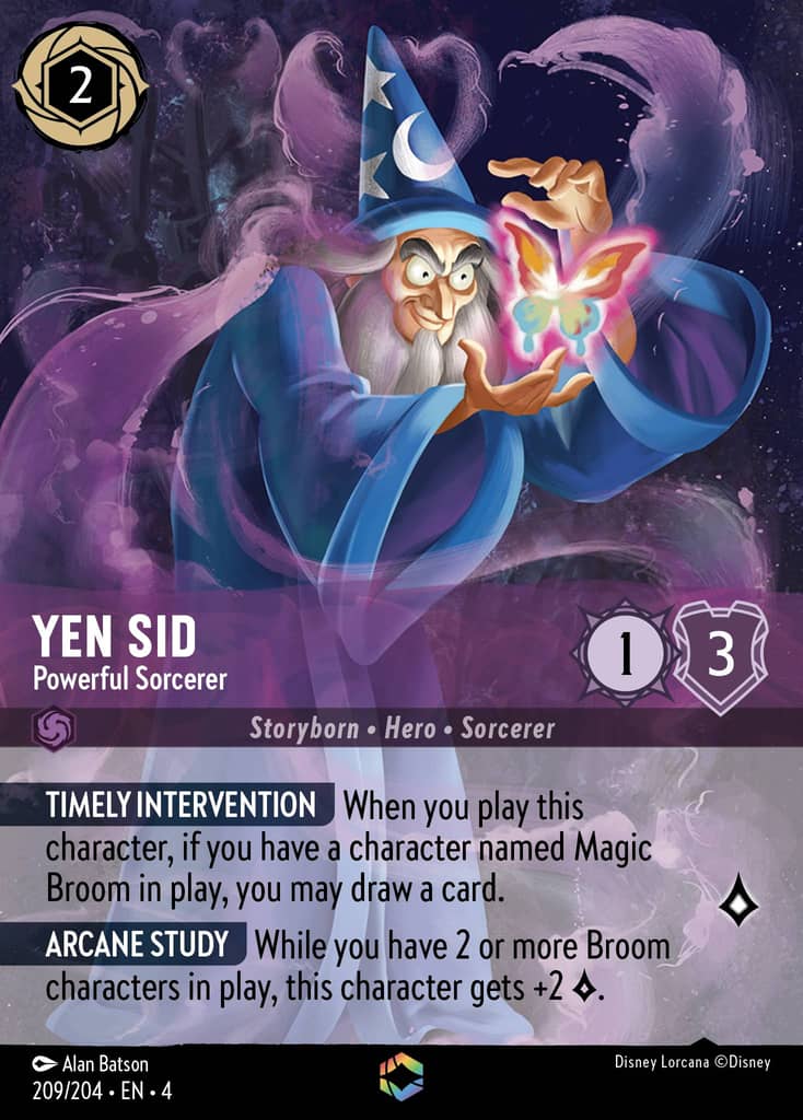 Yen Sid - Powerful Sorcerer 209/204 Ursula's Return Disney Lorcana Premium Foil