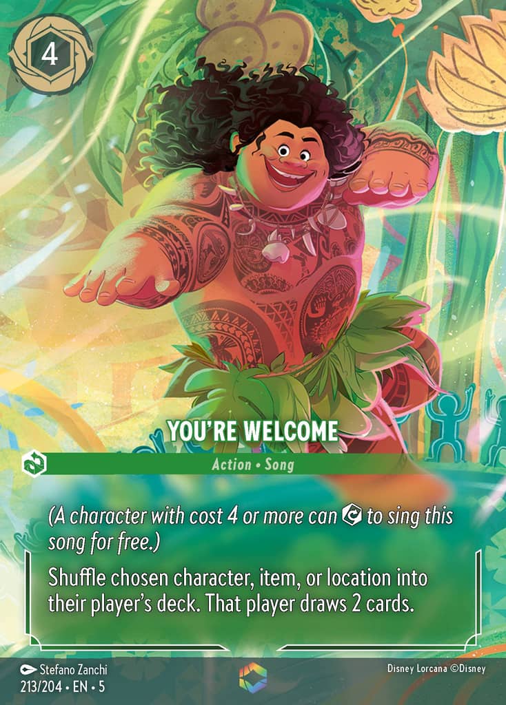 You're Welcome 213/204 Shimmering Skies Disney Lorcana Premium Foil