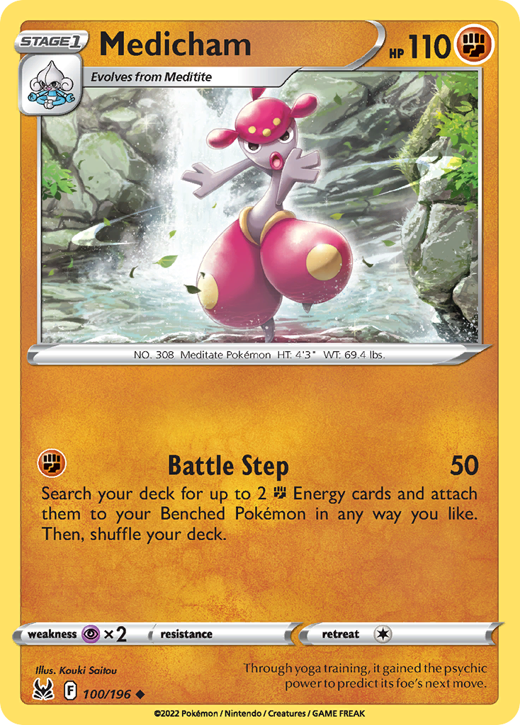 Medicham 100/196 Lost Origin English card