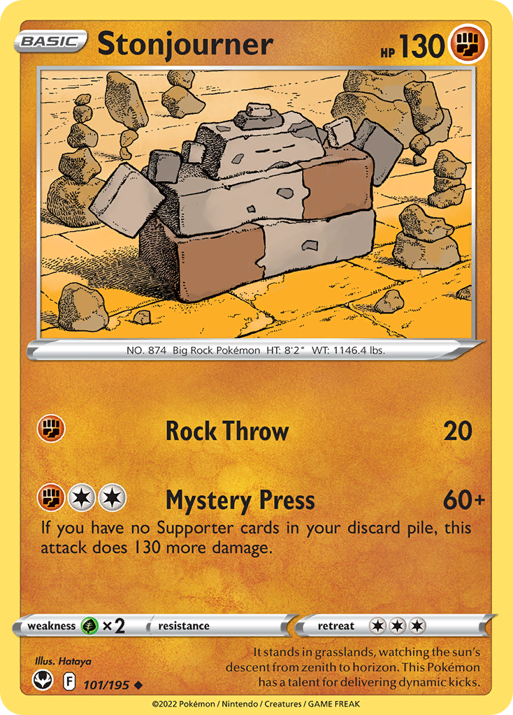 Stonjourner 101/195 Silver Tempest English card