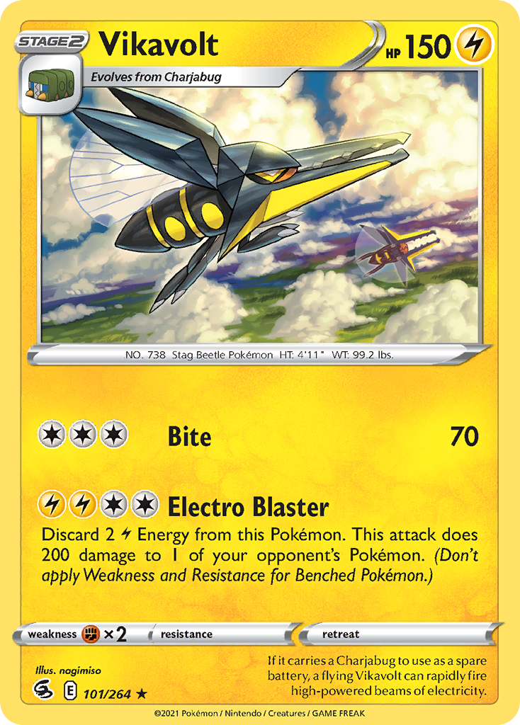 Vikavolt 101/264 Fusion Strike English Pokémon card
