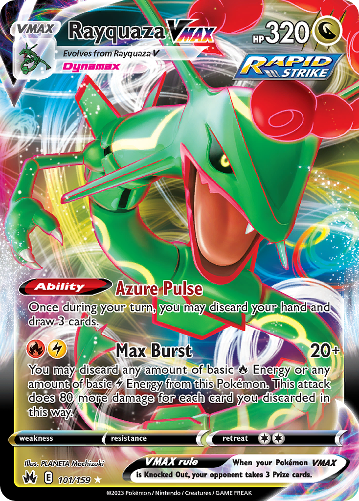 Rayquaza VMAX 101/159 Crown Zenith English card