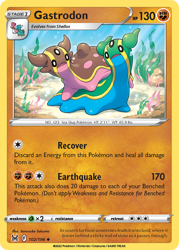 Gastrodon 102/196 Lost Origin English Pokémon card