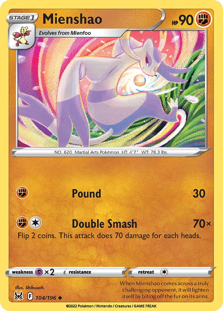 Mienshao 104/196 Lost Origin English card