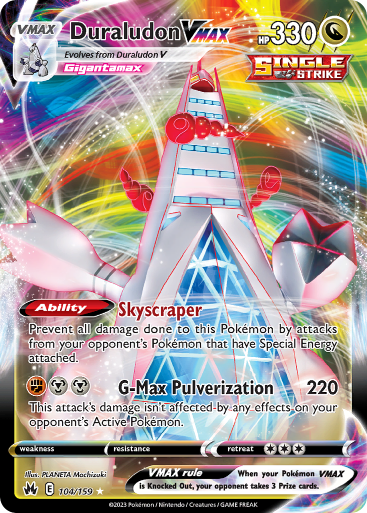 Duraludon VMAX 104/159 Crown Zenith English card