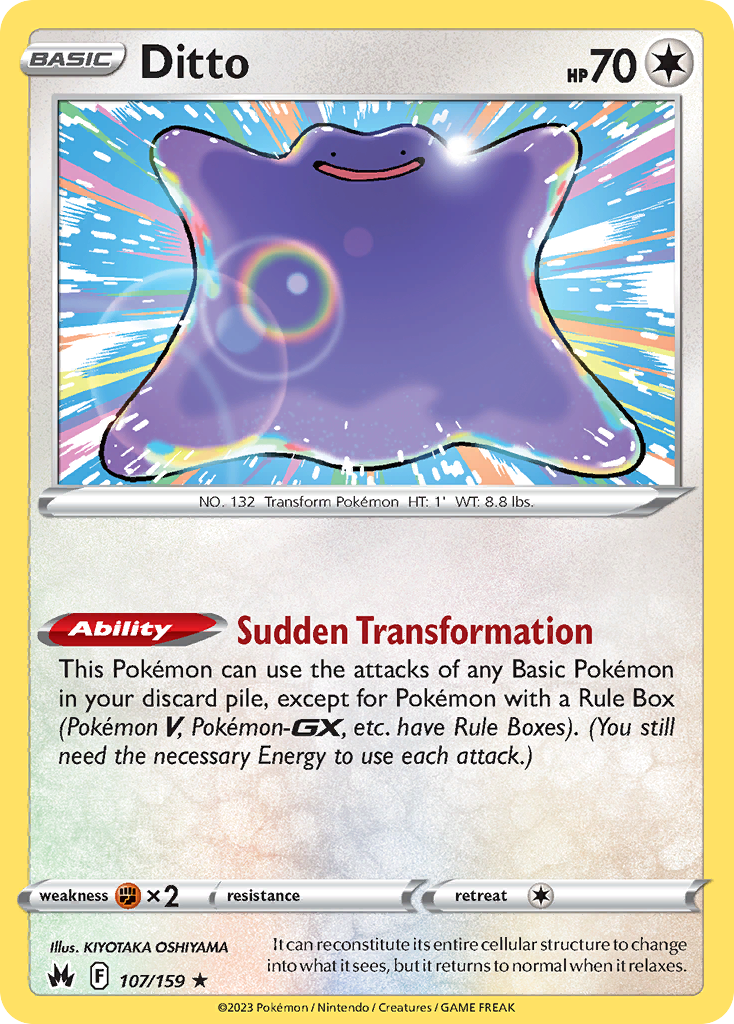 Ditto 107/159 Crown Zenith English card