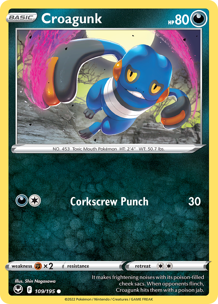 Croagunk 109/195 Silver Tempest English card