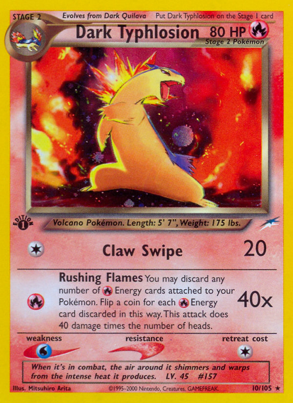 Dark Typhlosion 10/105 Neo Destiny English Pokemon card