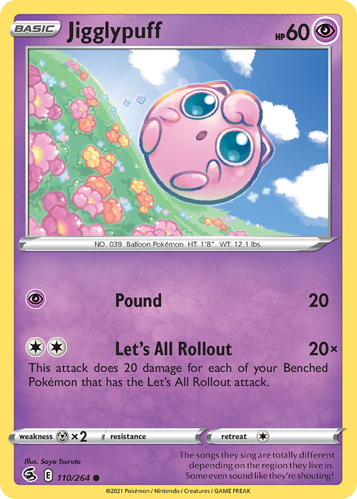 Jigglypuff 110/264 Fusion Strike English Pokémon card
