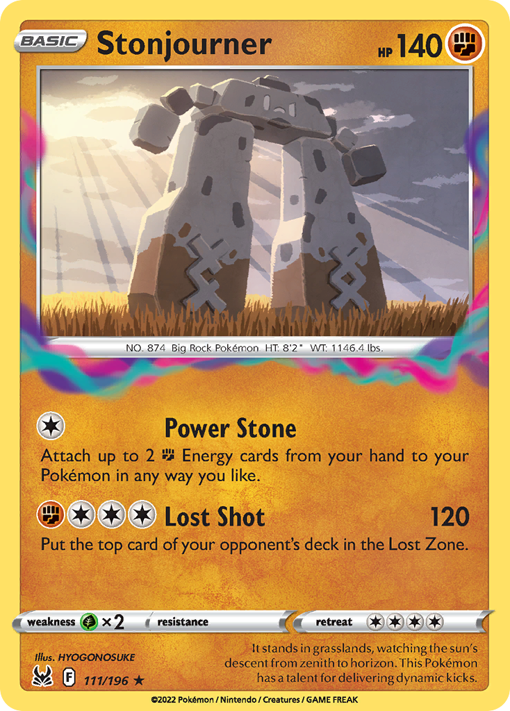 Stonjourner 111/196 Lost Origin English Pokémon card