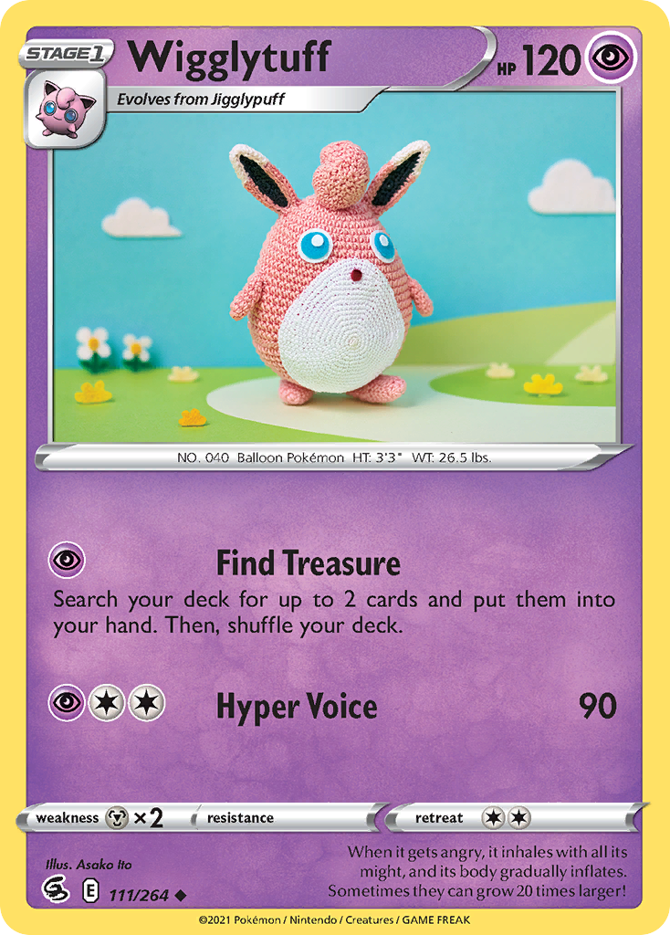 Wigglytuff 111/264 Fusion Strike English Pokémon card