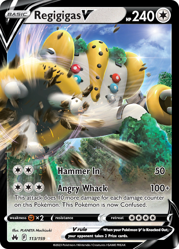 Regigigas V 113/159 Crown Zenith English card