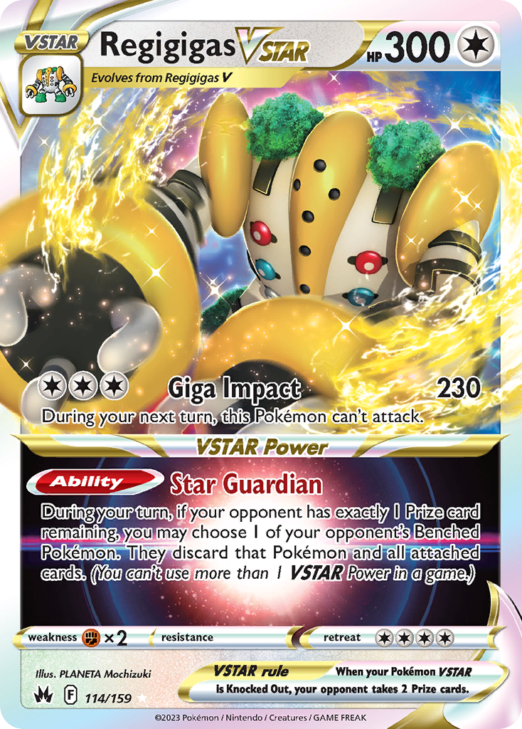 Regigigas VSTAR 114/159 Crown Zenith English card