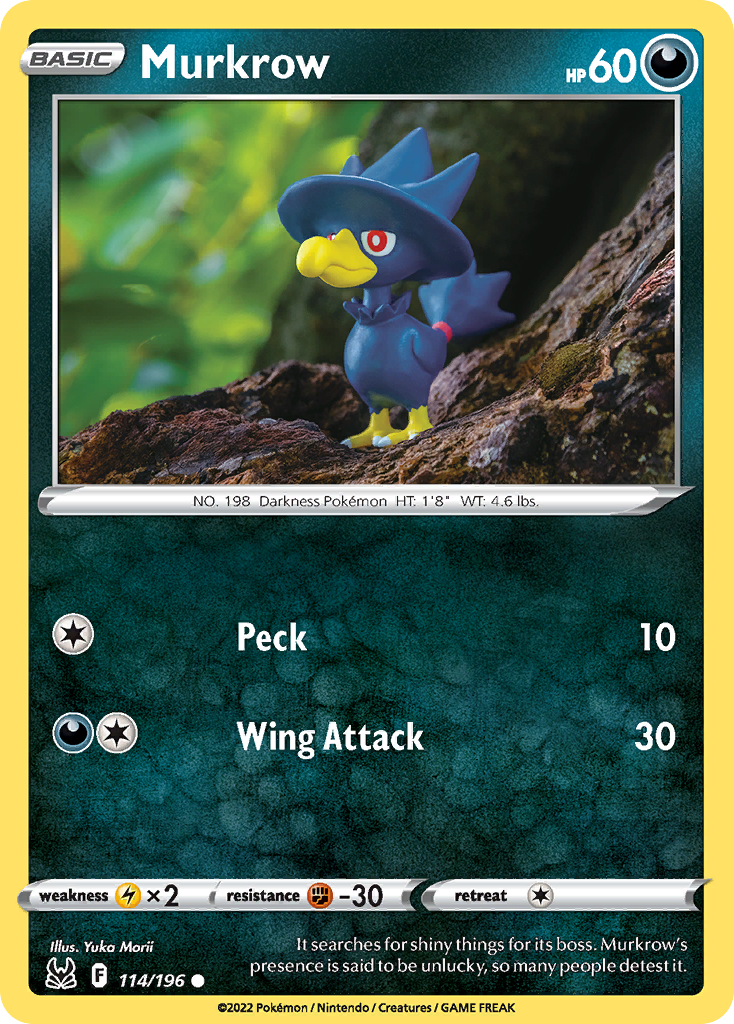 Murkrow 114/196 Lost Origin English card