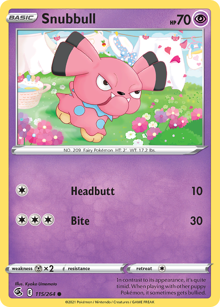 Snubbull 115/264 Fusion Strike English card