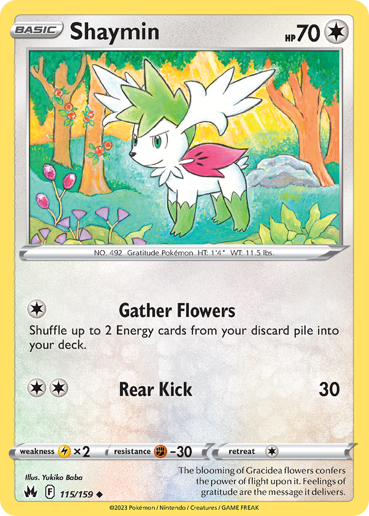 Shaymin 115/159 Crown Zenith English card