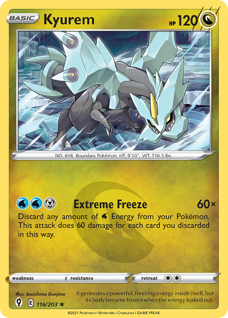 Kyurem 116/203 Evolving Skies English Pokemon card