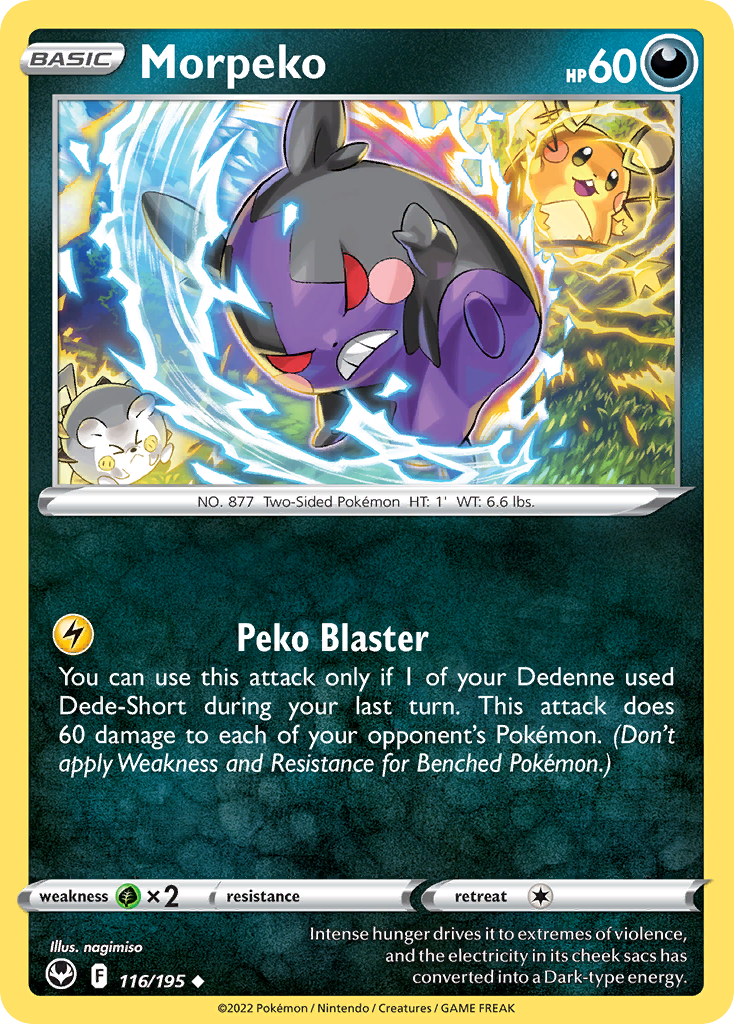 Morpeko 116/195 Silver Tempest English card