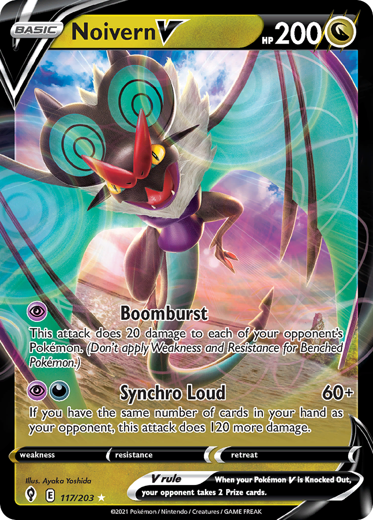 Noivern V 117/203 Evolving Skies English Pokemon card