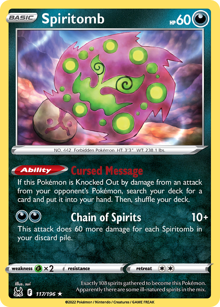 Spiritomb 117/196 Lost Origin English card
