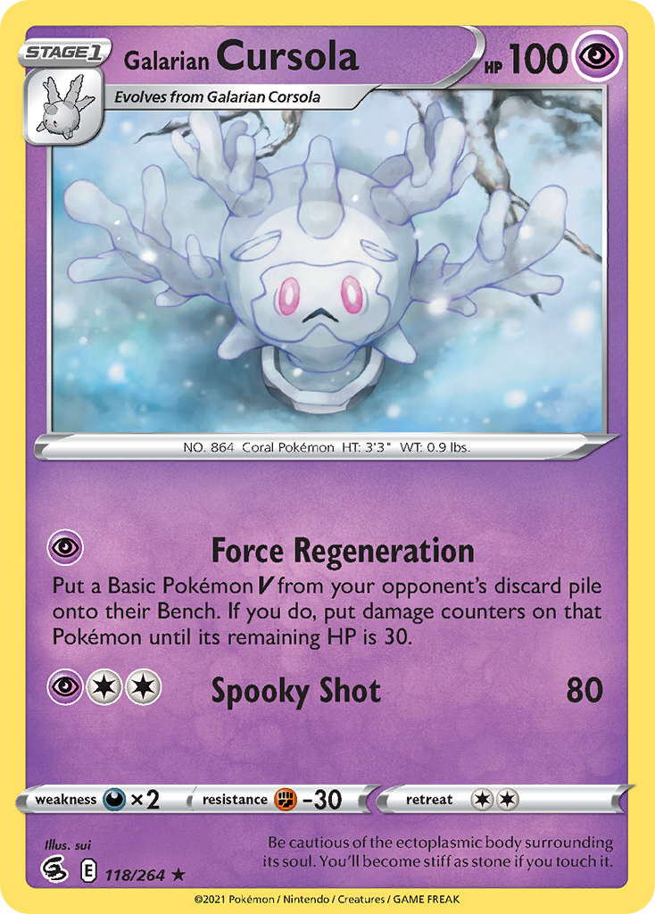 Galarian Cursola 118/264 Fusion Strike English card