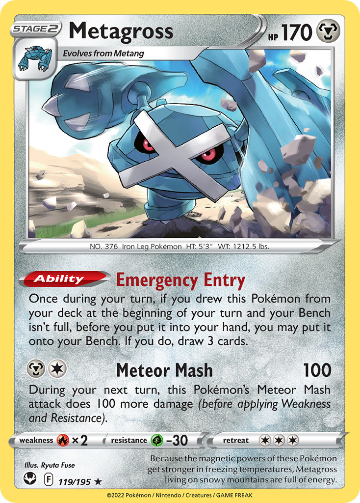 Metagross 119/195 Silver Tempest English card