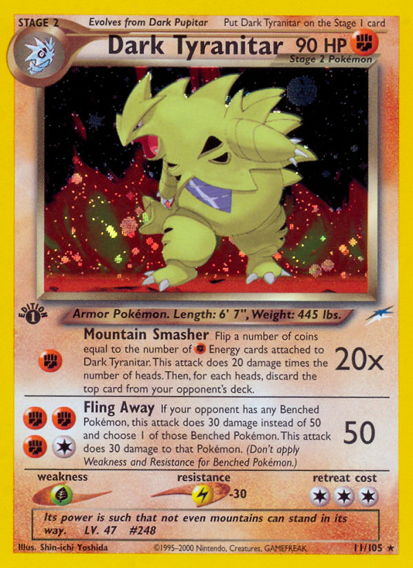Dark Tyranitar 11/105 Neo Destiny English Pokemon card
