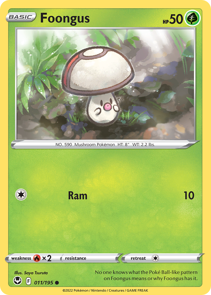 Foongus 11/195 Silver Tempest English card