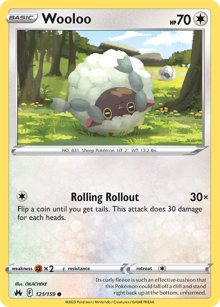 Wooloo 121/159 Crown Zenith English card