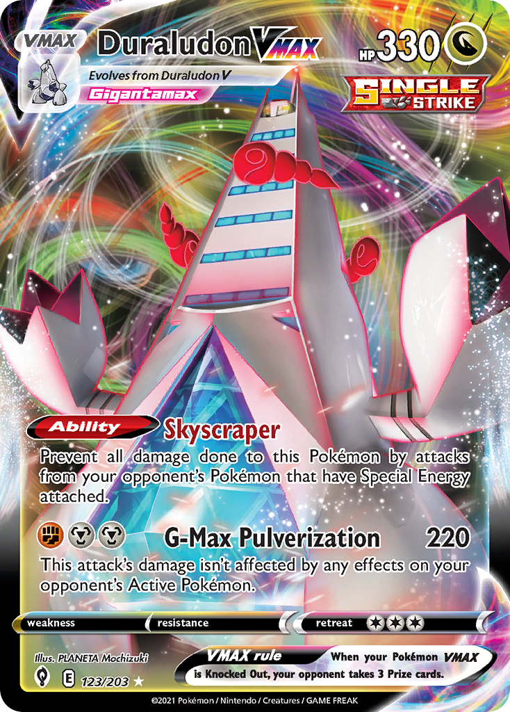 Duraludon VMAX 123/203 Evolving Skies English Pokemon card
