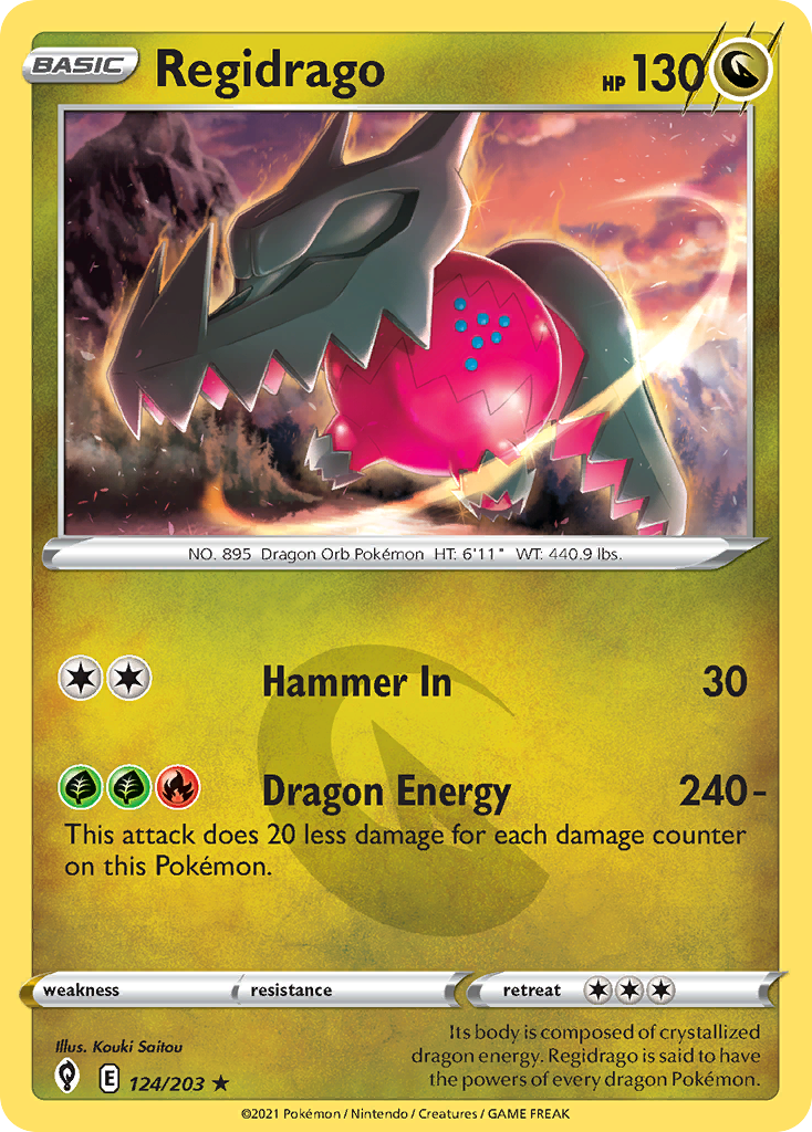Regidrago 124/203 Evolving Skies English Pokemon card