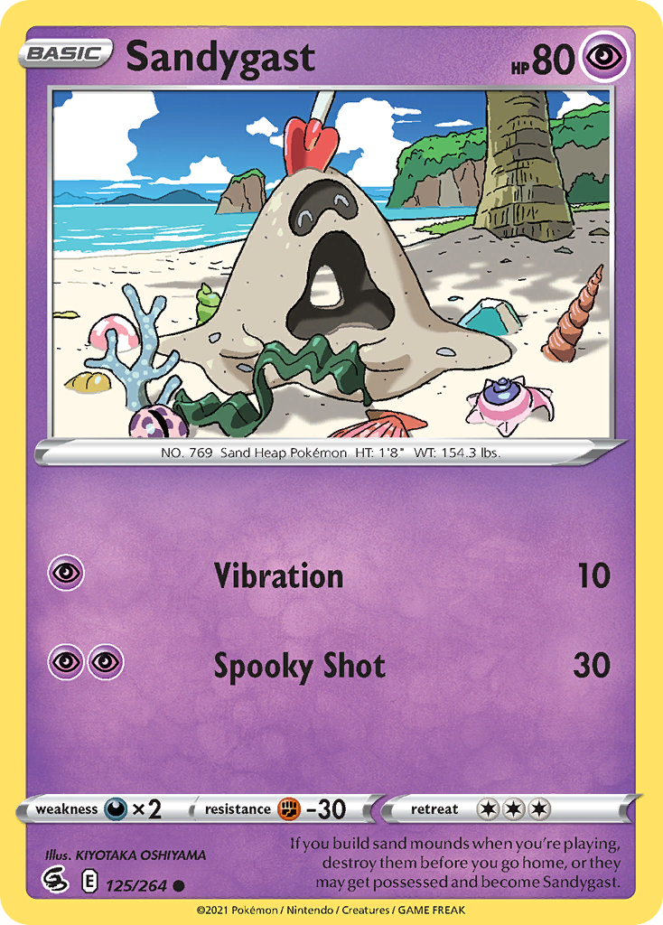 Sandygast 125/264 Fusion Strike English Pokémon card