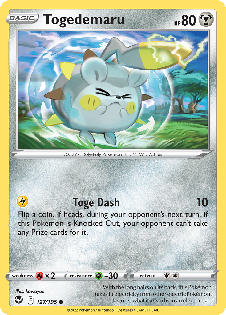 Togedemaru 127/195 Silver Tempest English card