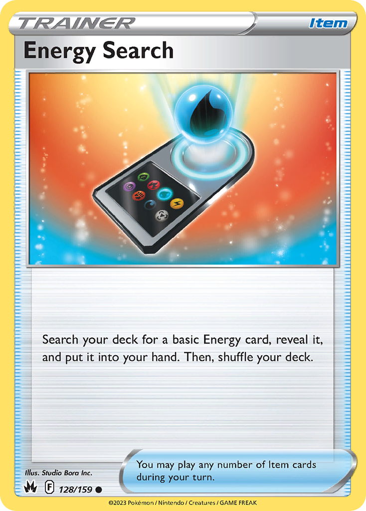 Energy Search 128/159 Crown Zenith English card