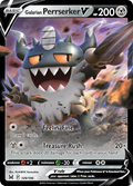 Galarian Perrserker V 129/196 Lost Origin English Pokémon card