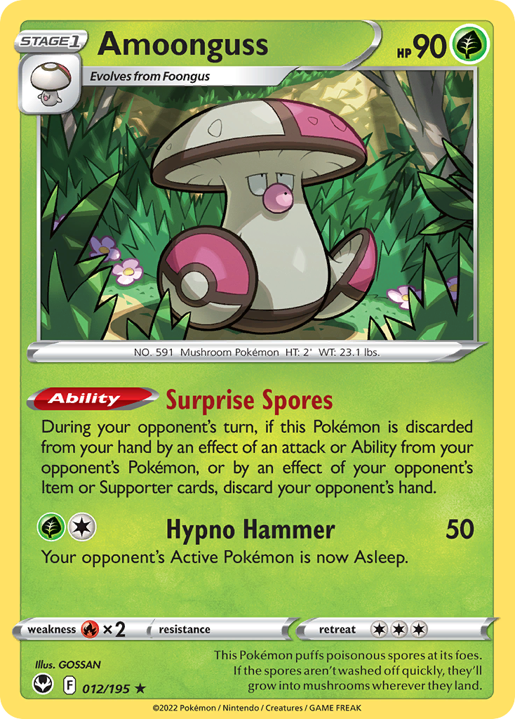 Amoonguss 12/195 Silver Tempest English card