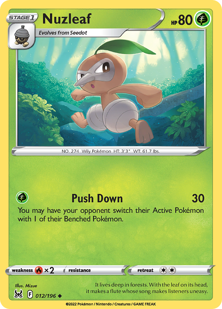 Nuzleaf 12/196 Lost Origin English card