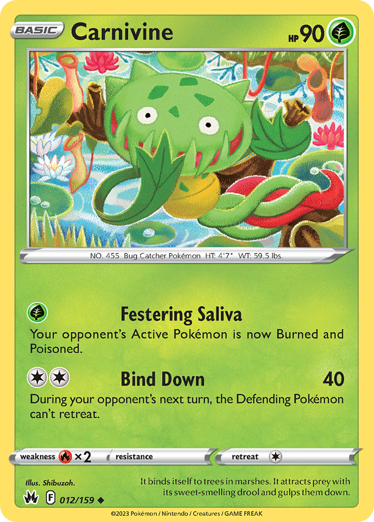 Carnivine 12/159 Crown Zenith English card