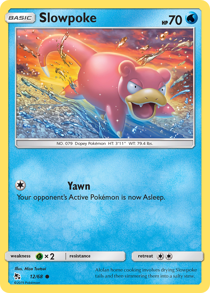 Slowpoke 12/68 Hidden Fates English Pokémon card