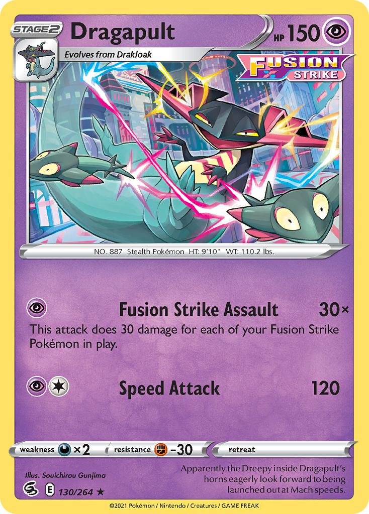 Dragapult 130/264 Fusion Strike English Pokémon card