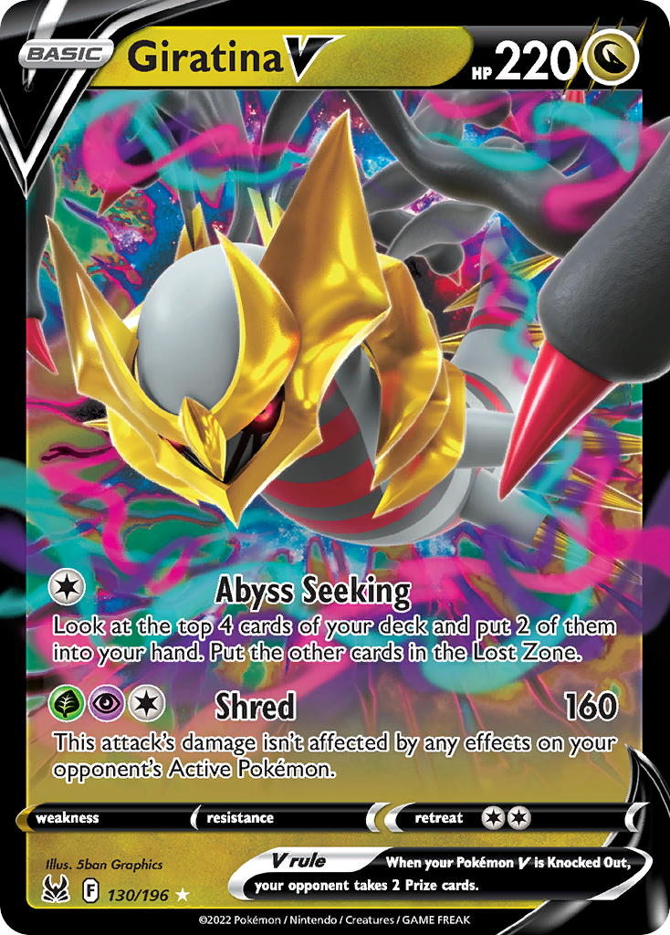 Giratina V 130/196 Lost Origin English card