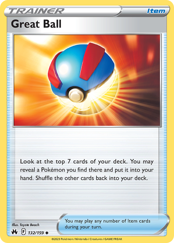 Great Ball 132/159 Crown Zenith English card