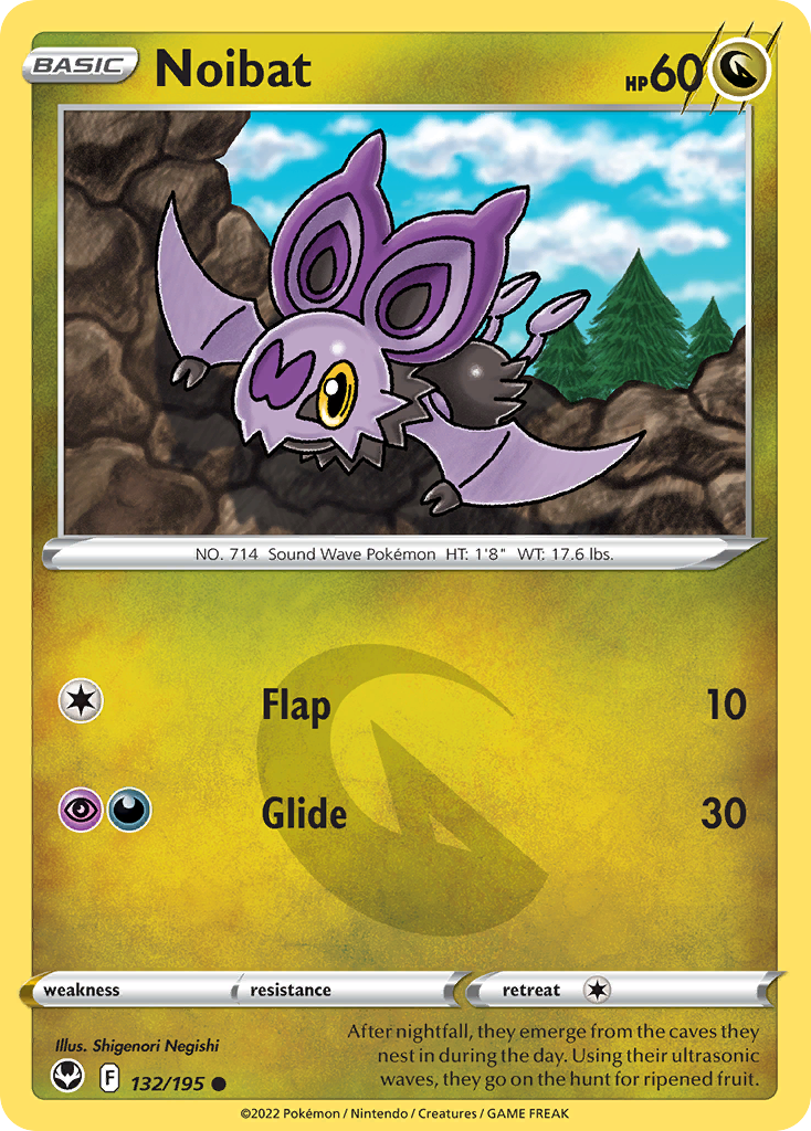 Noibat 132/195 Silver Tempest English card
