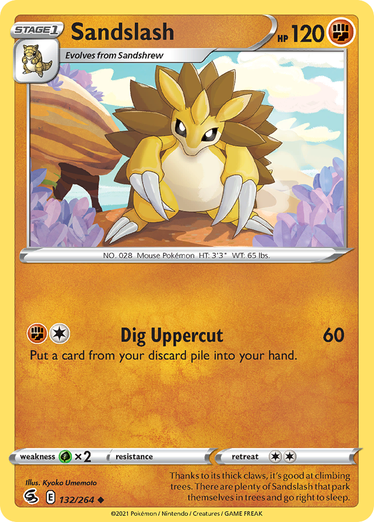 Sandslash 132/264 Fusion Strike English Pokémon card