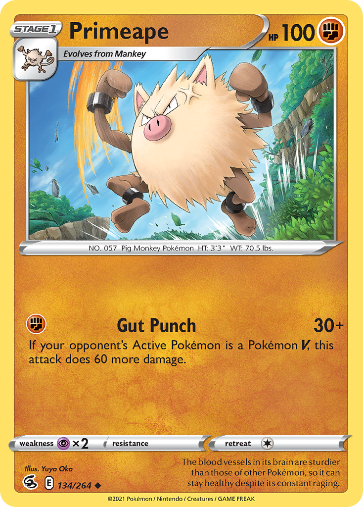 Primeape 134/264 Fusion Strike English card