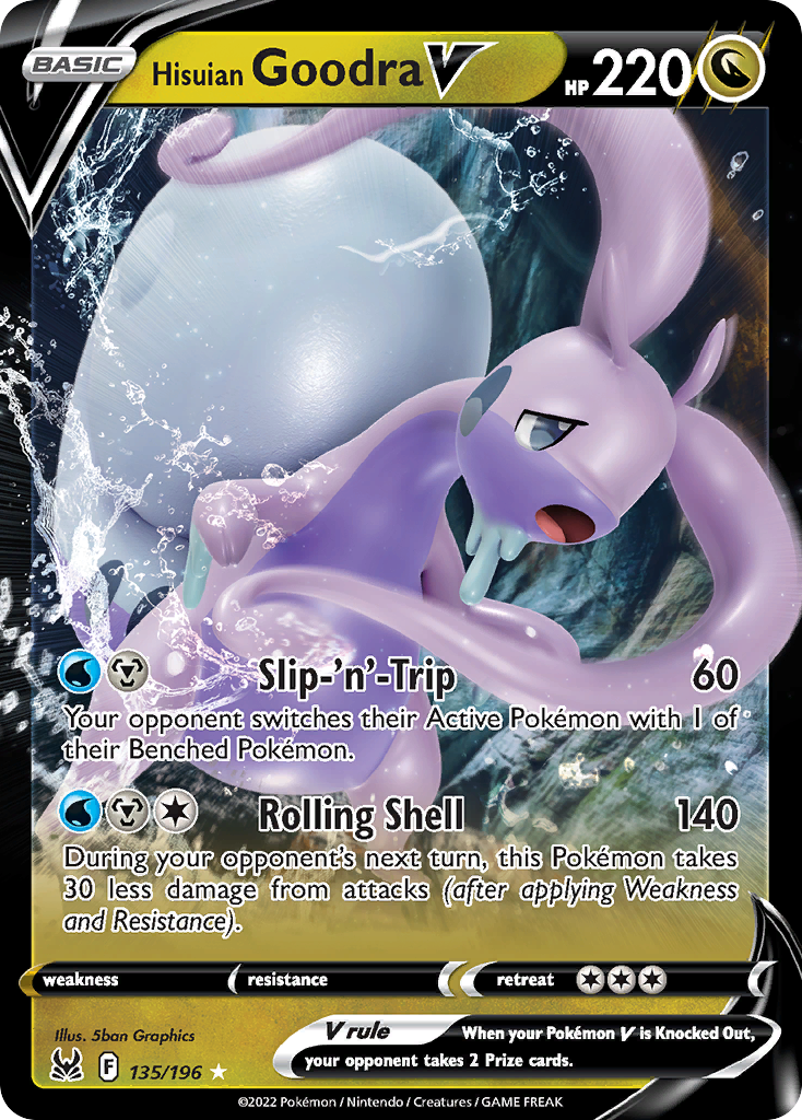 Hisuian Goodra V 135/196 Lost Origin English card
