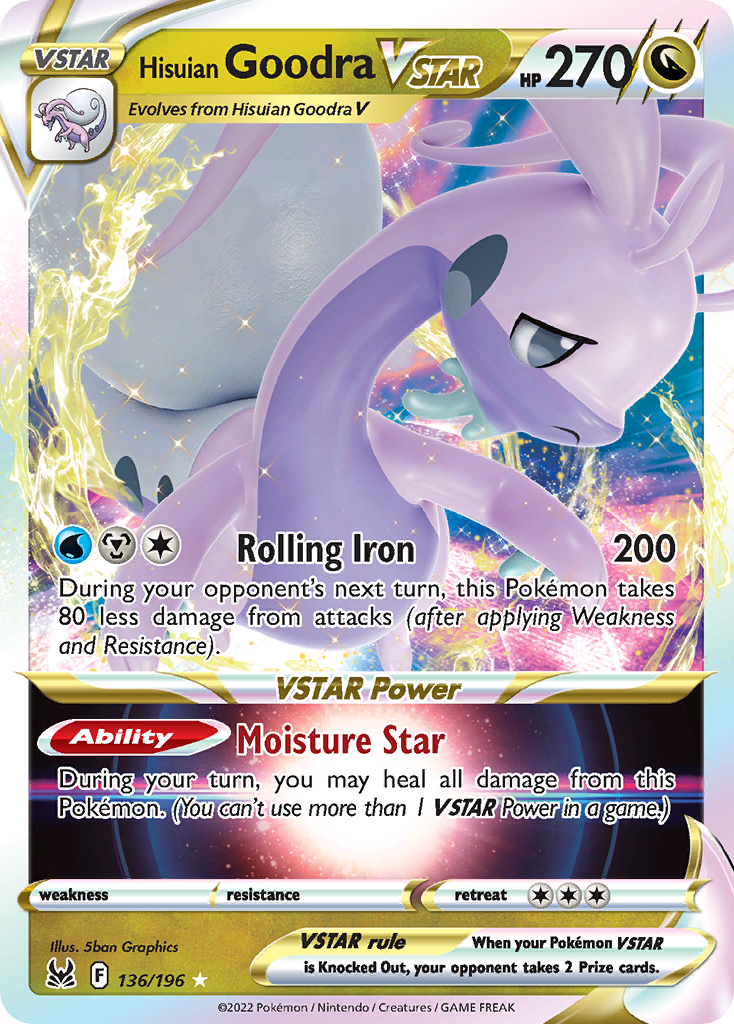 Hisuian Goodra VSTAR 136/196 Lost Origin English card